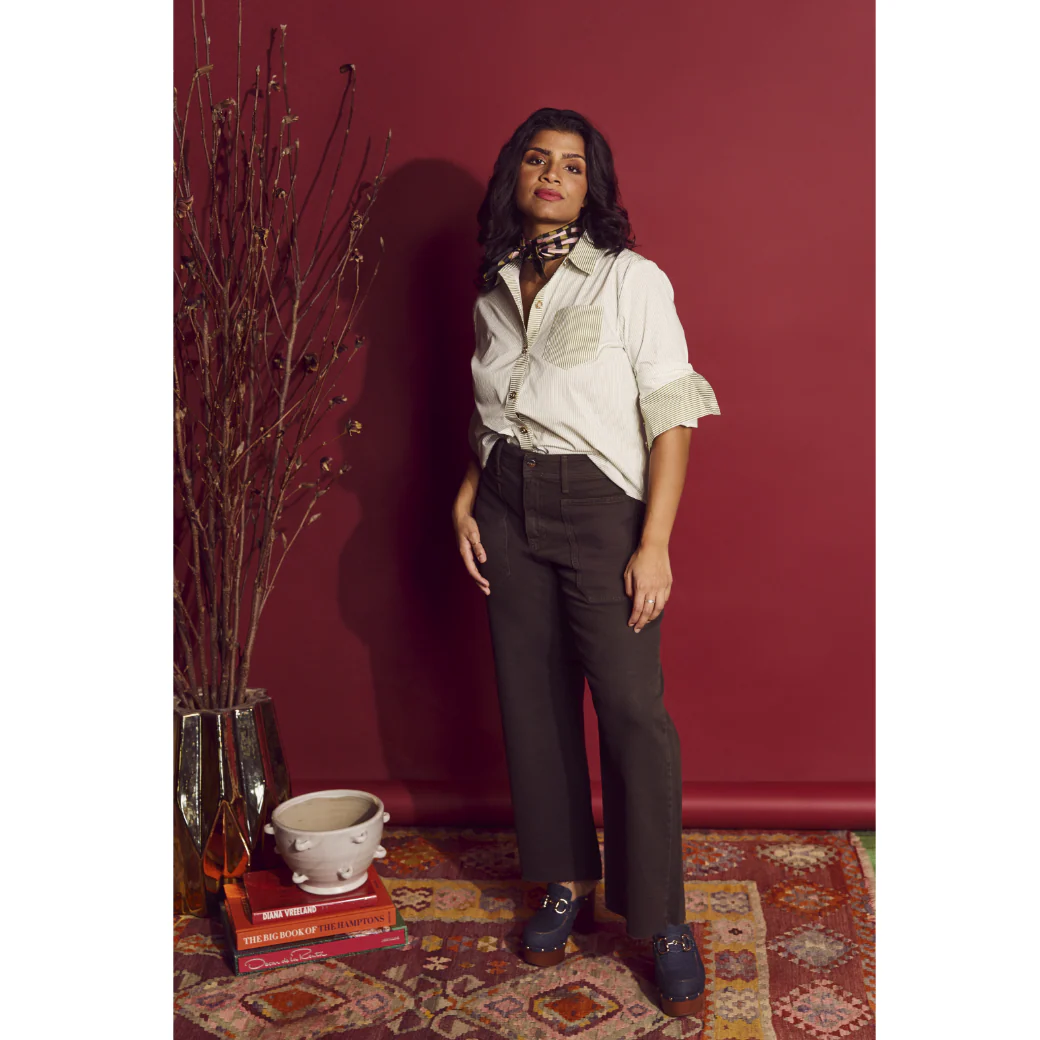 High Rise Sailor Jeans - Dark Olive - Image 11