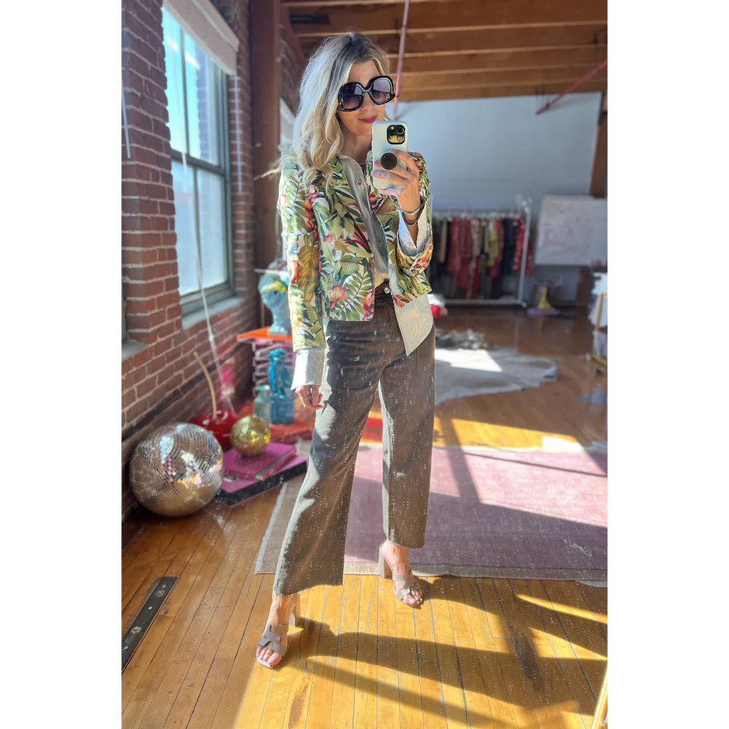 High Rise Sailor Jeans - Dark Olive - Image 19