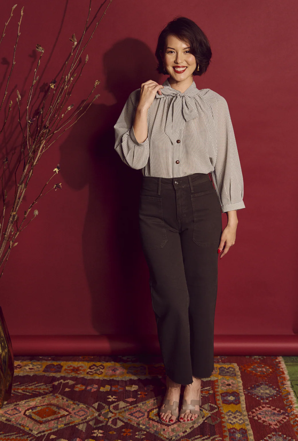 High Rise Sailor Jeans - Dark Olive - Image 4