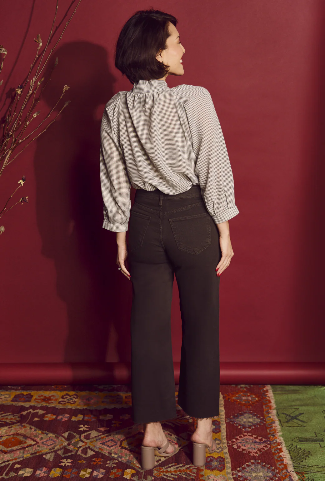 High Rise Sailor Jeans - Dark Olive - Image 5