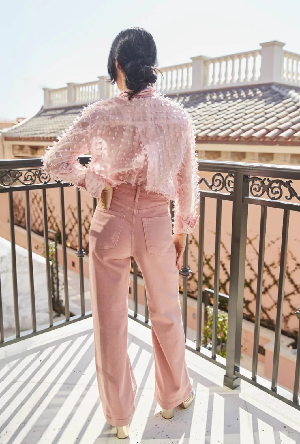 Patch Pocket Jeans - Rose - Image 3