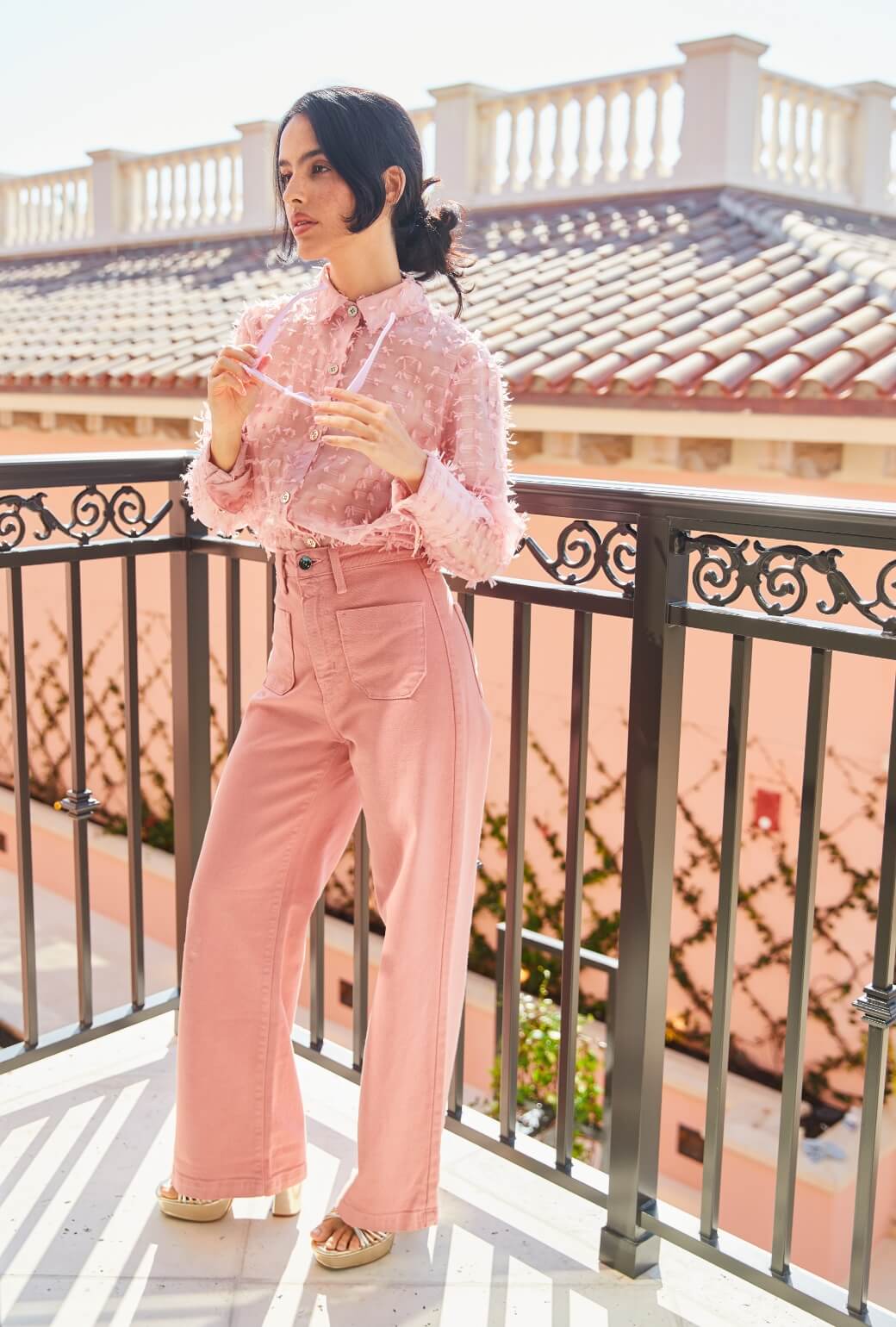 Patch Pocket Jeans - Rose - Image 5