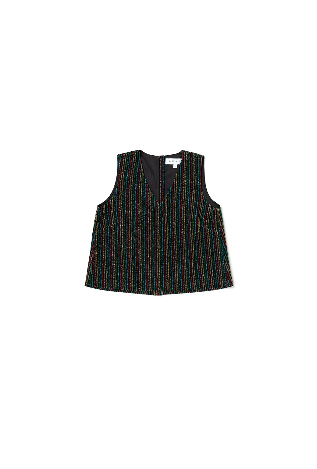 Le V Mod Top - Rainbow Shimmer Stripe - Image 4