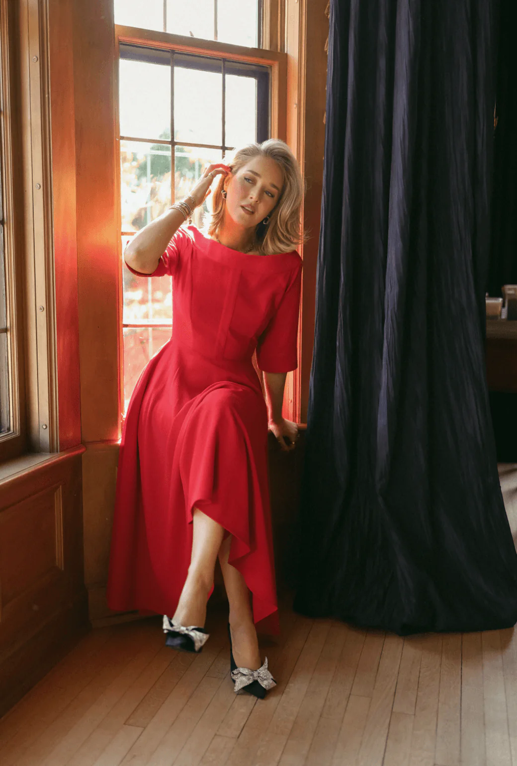 Mary Dress - Red Pebble - Image 3