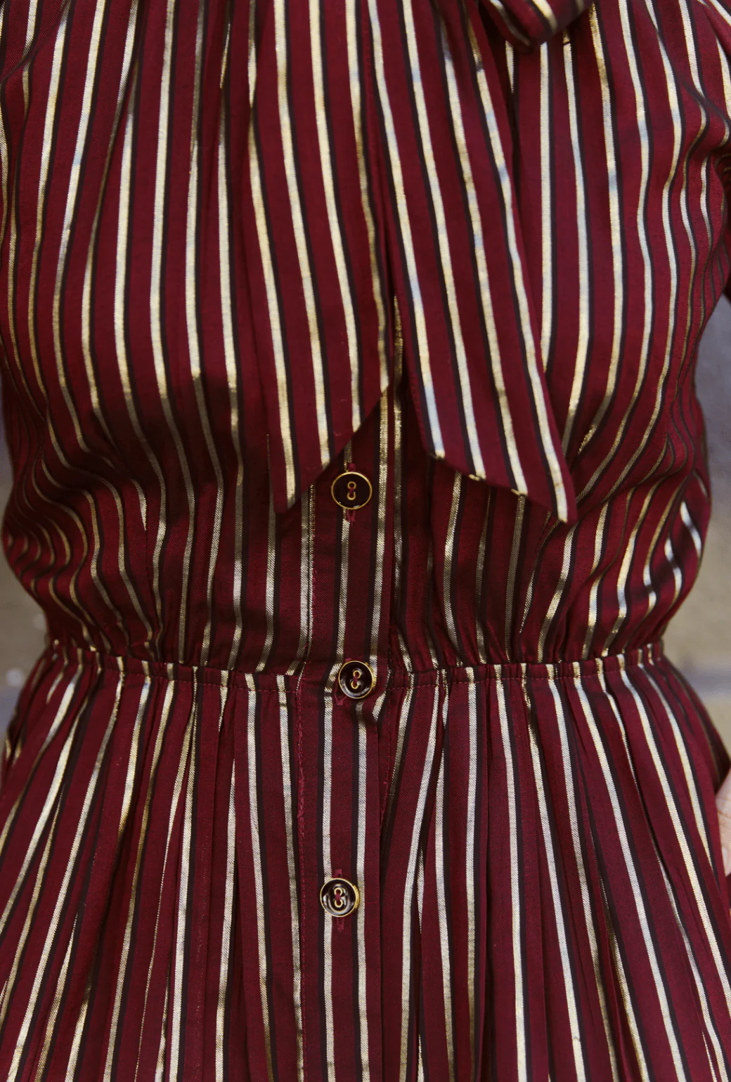 MINI 9 to 5 Shirtdress - Burgundy Stripe - Image 6