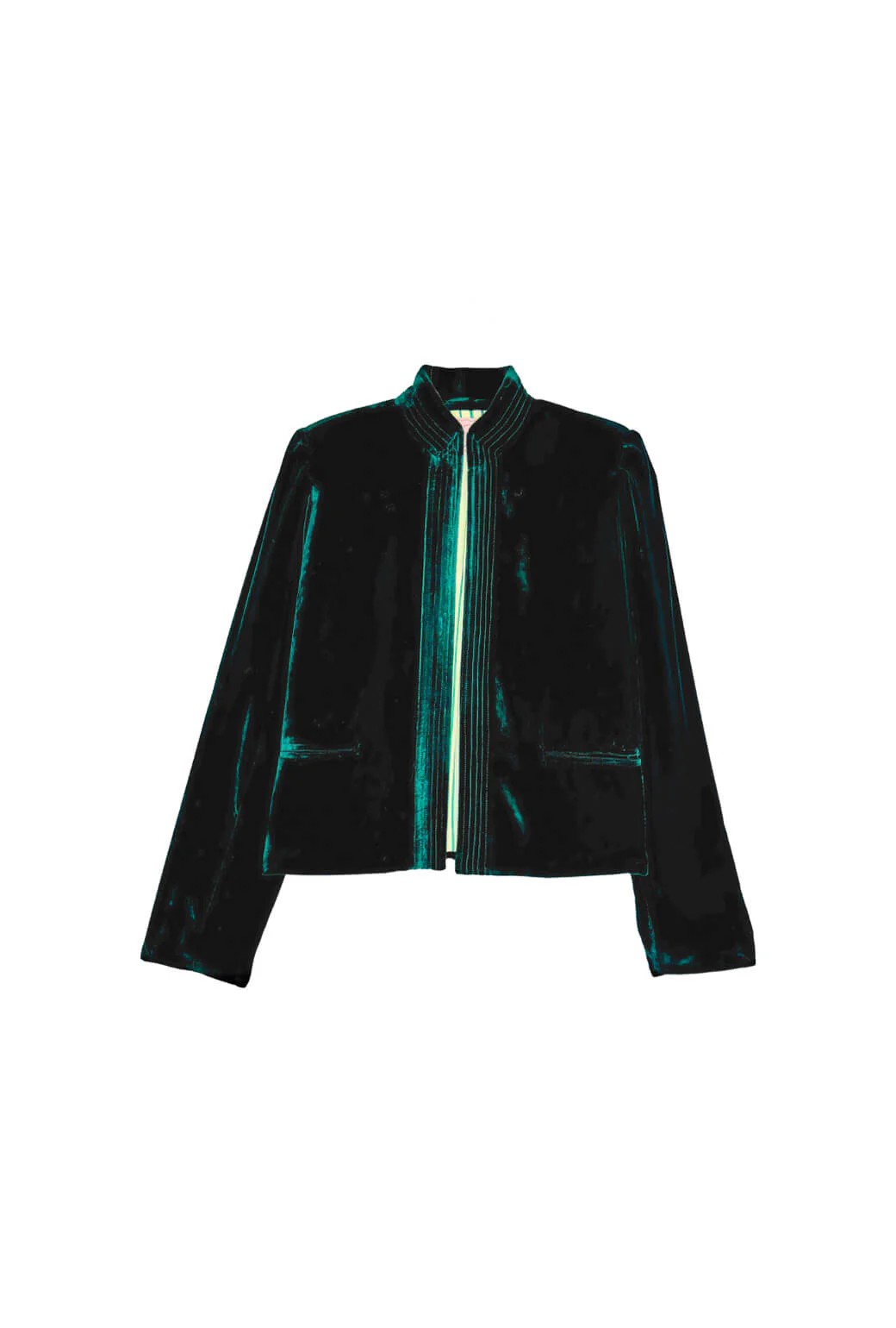 Mona Lee Blazer - Emerald Velvet - Image 3