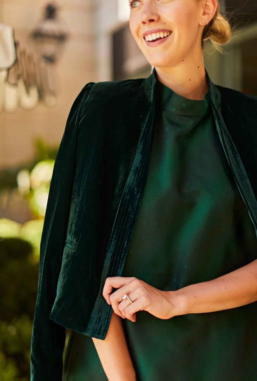 Mona Lee Blazer - Emerald Velvet - Image 4