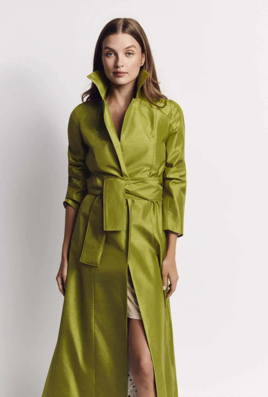Opera Coat - Green Taffeta - Image 10