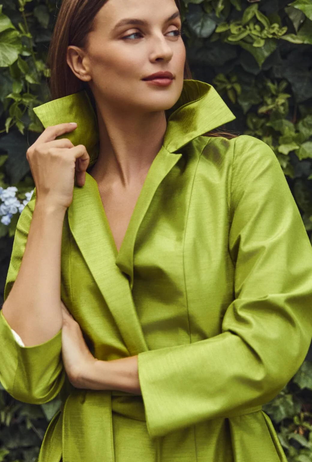 Opera Coat - Green Taffeta - Image 3