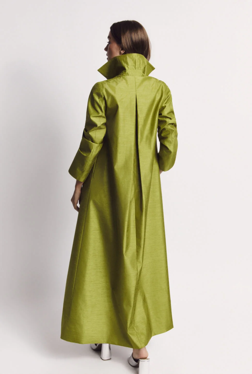 Opera Coat - Green Taffeta - Image 8