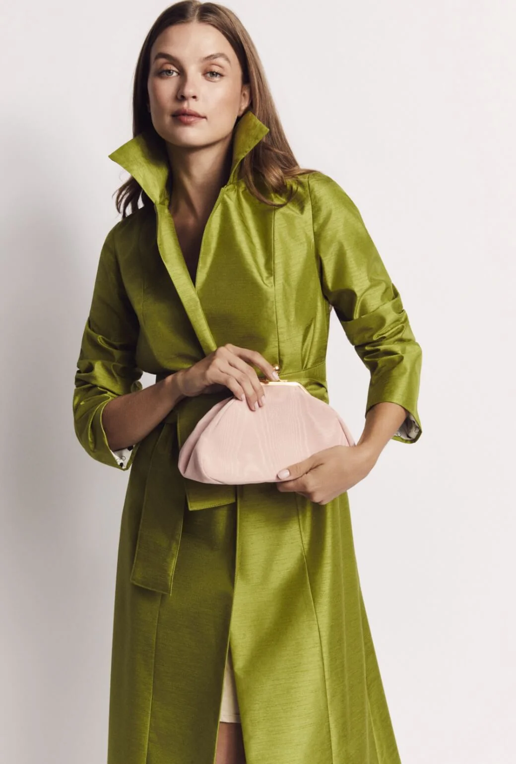Opera Coat - Green Taffeta - Image 9