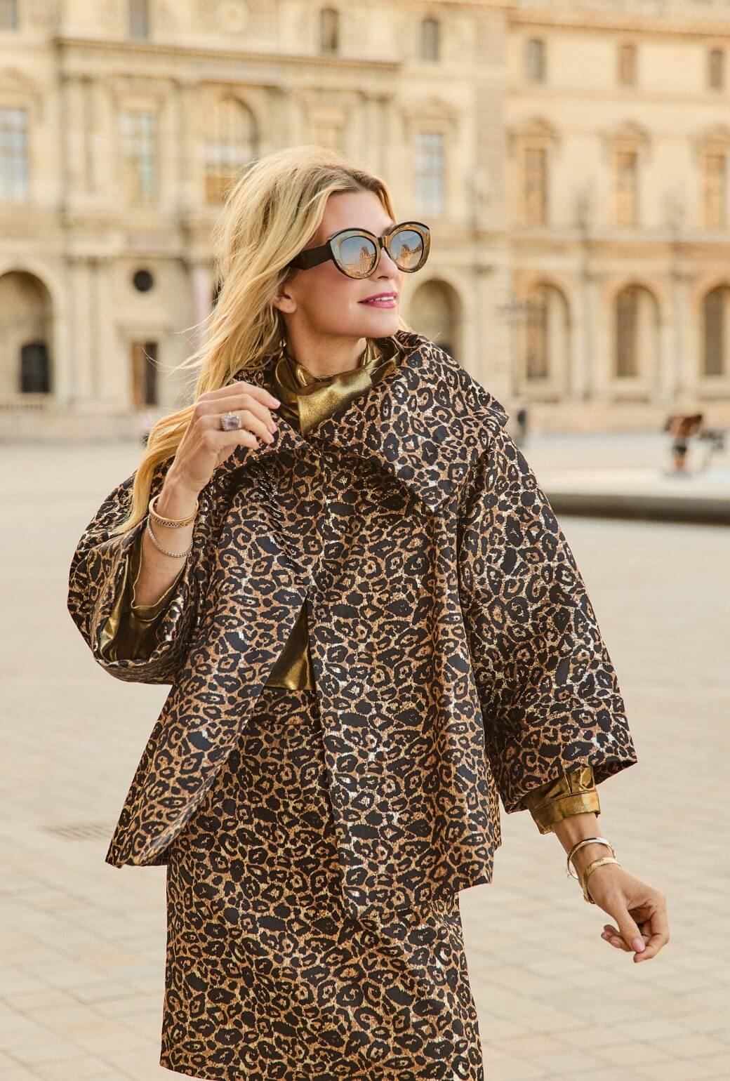 Pencil MINI Skirt - Leopard Print Lurex - Image 8