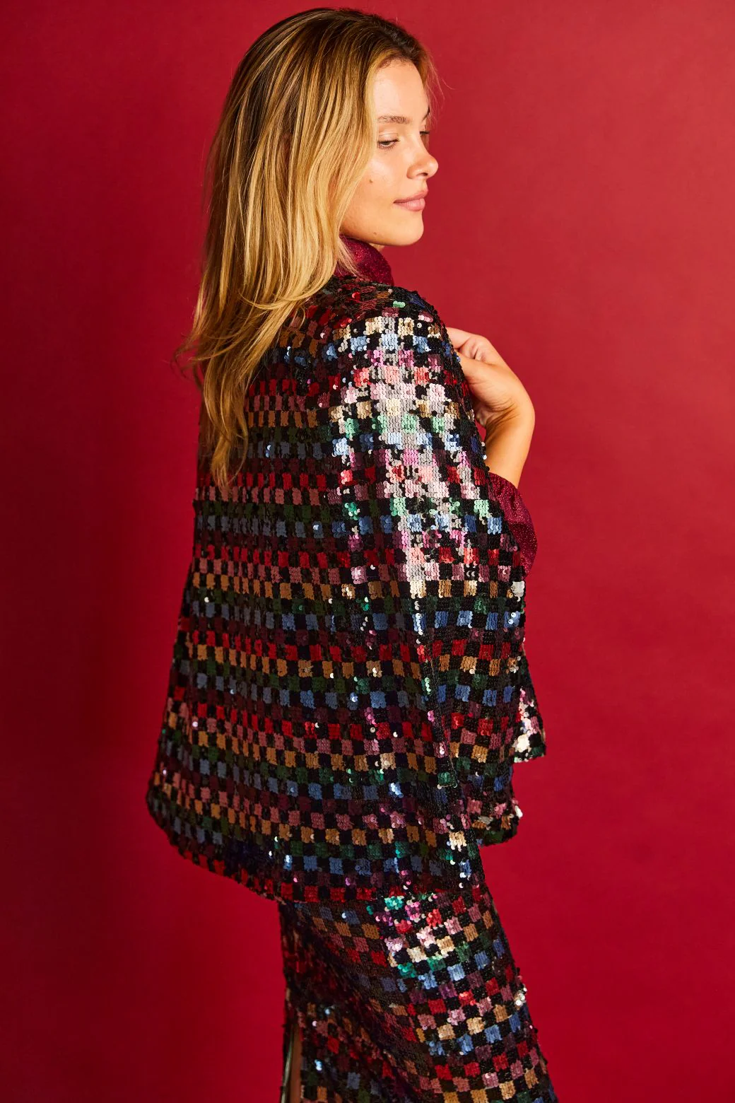 Pencil Skirt - Checkerboard Sequin - Image 2
