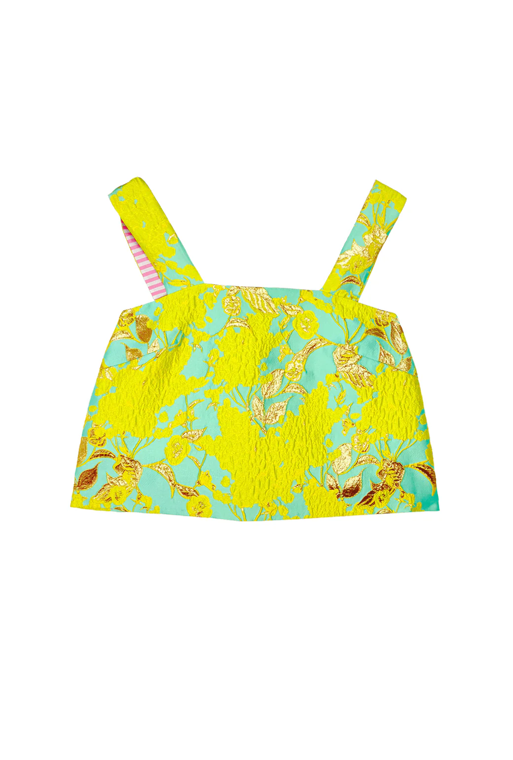 Pillar Top - Chartreuse Brocade - Image 3