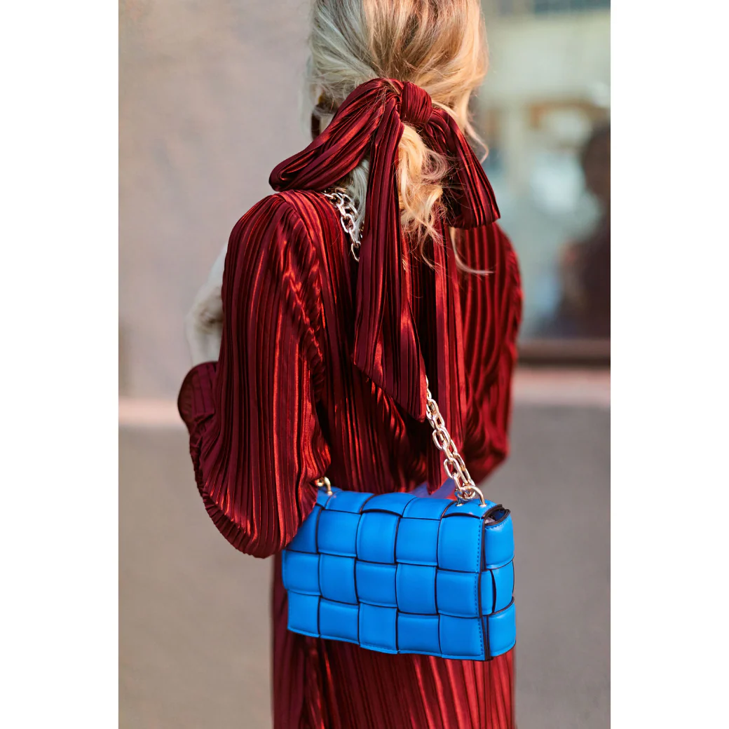 Pleated Mini Dress - Crimson - Image 13
