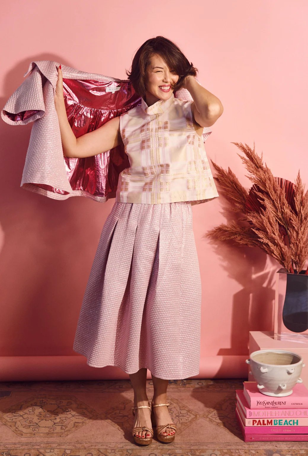 Polly Party Skirt - Pink Quilted - Image 3