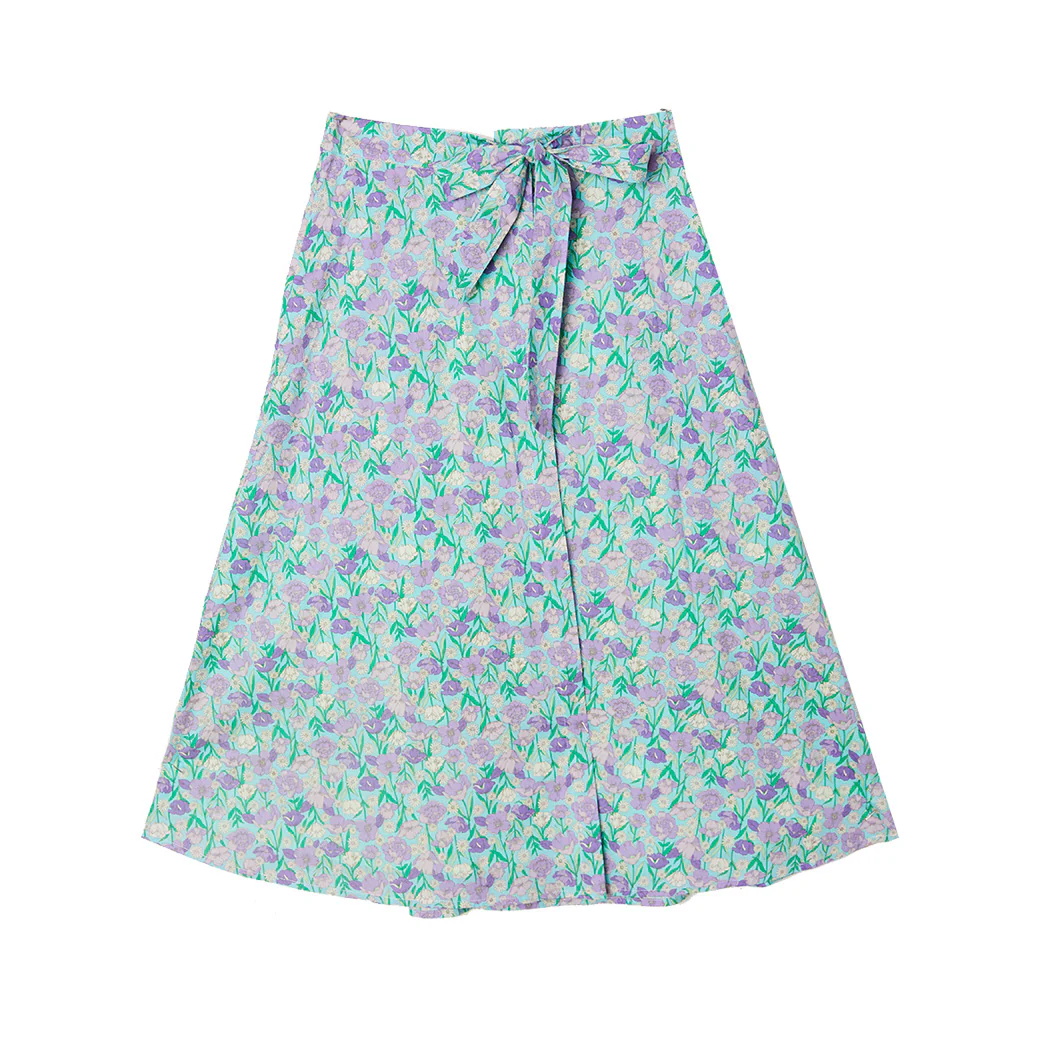 Poolside Wrap Skirt - Lilac Daisy - Image 10