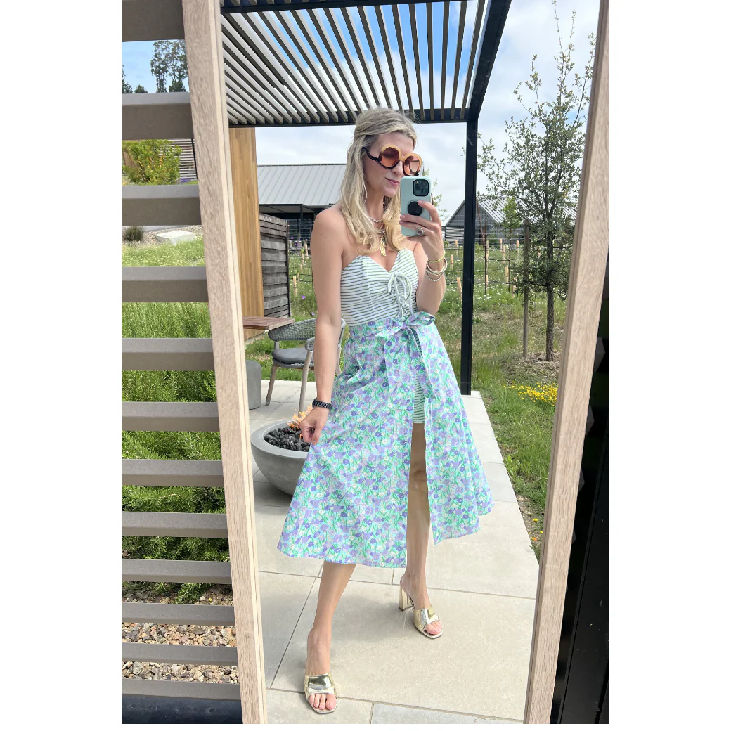Poolside Wrap Skirt - Lilac Daisy - Image 7