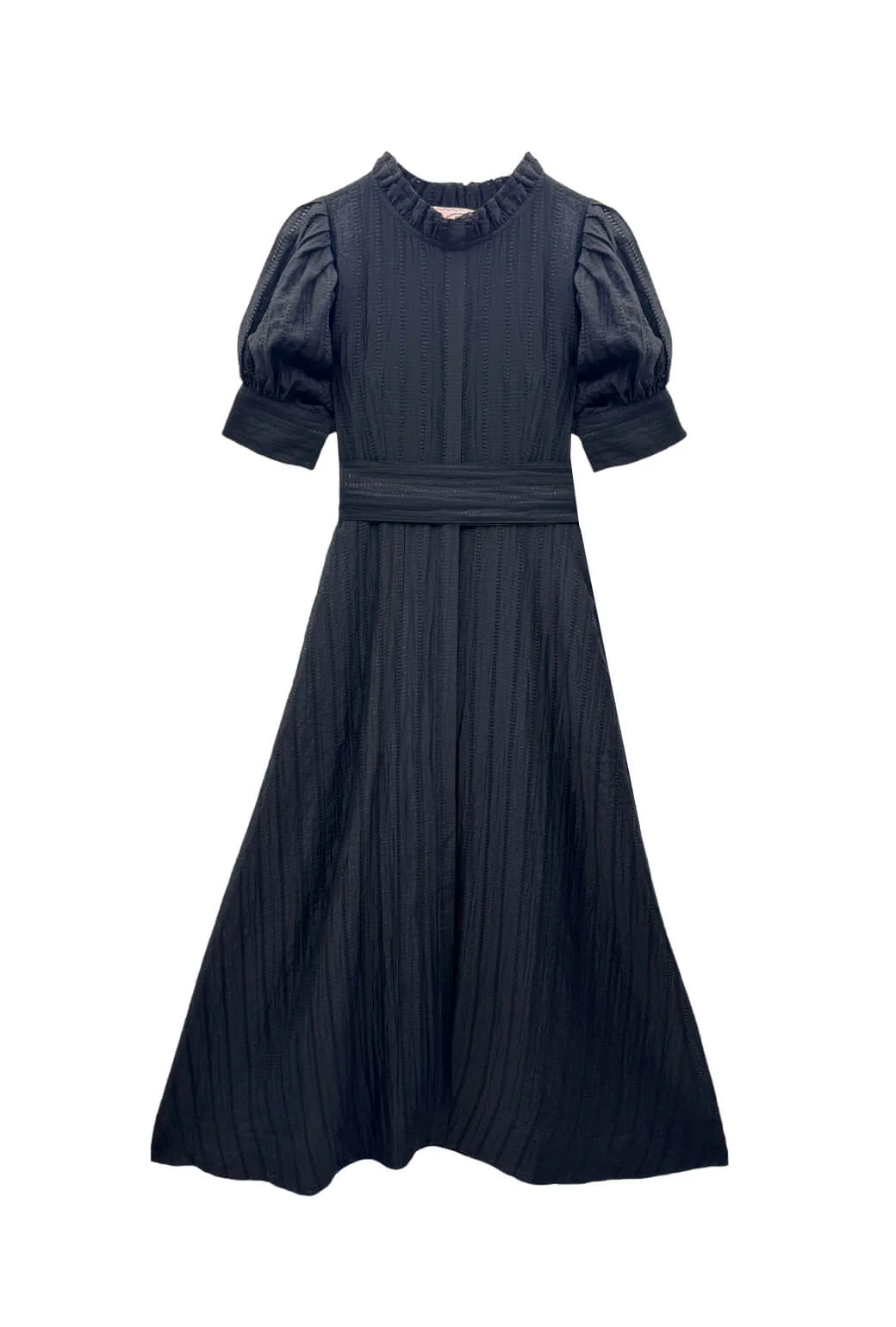 Puff Sleeve Day Gown - MAXI - Sheer Black - Image 3