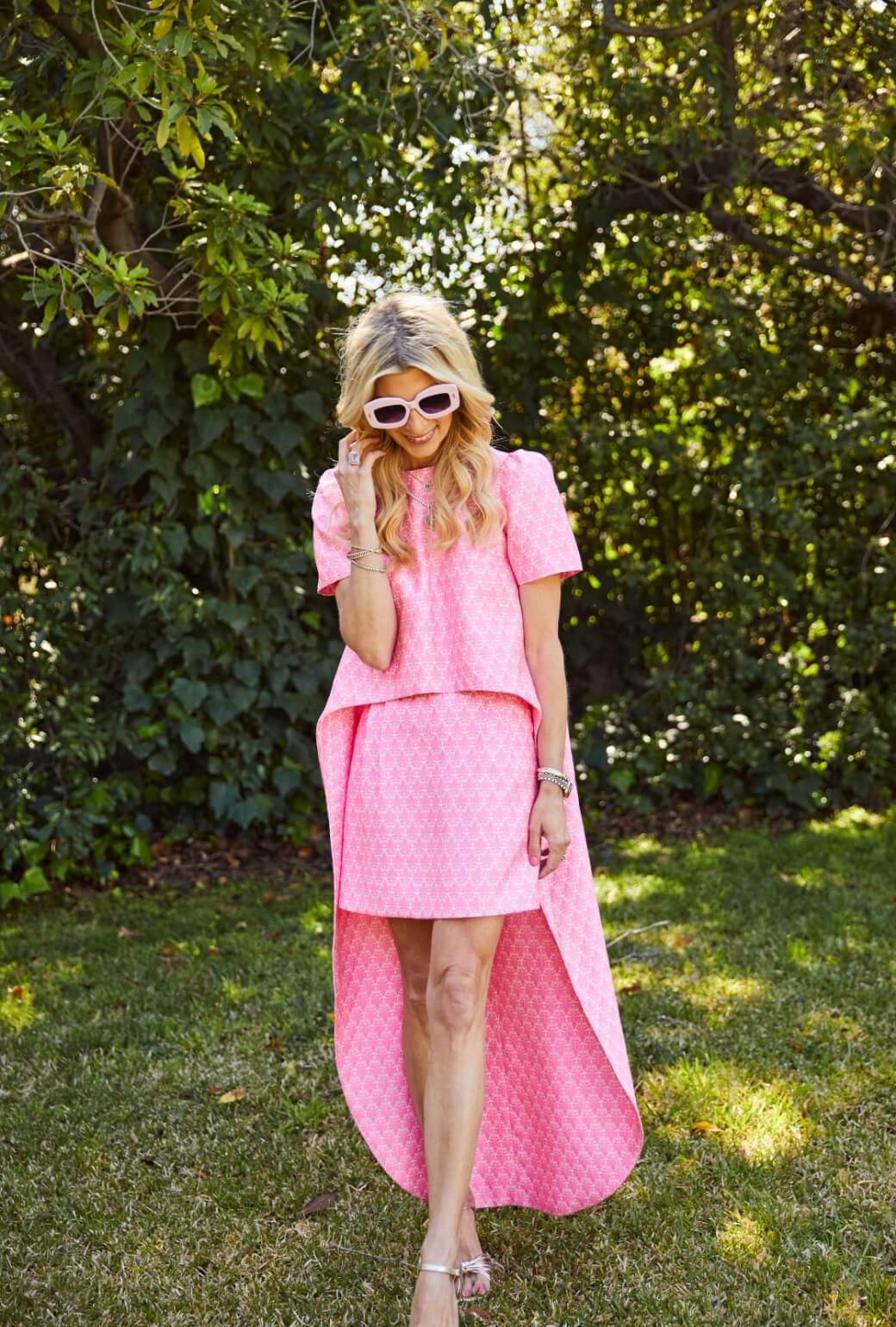 Run for the Roses Worth Top - Pink Damask - Image 5