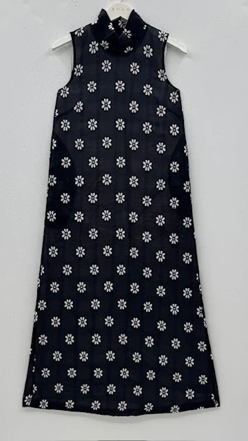 Maxi Mod Dress - Black Fleur