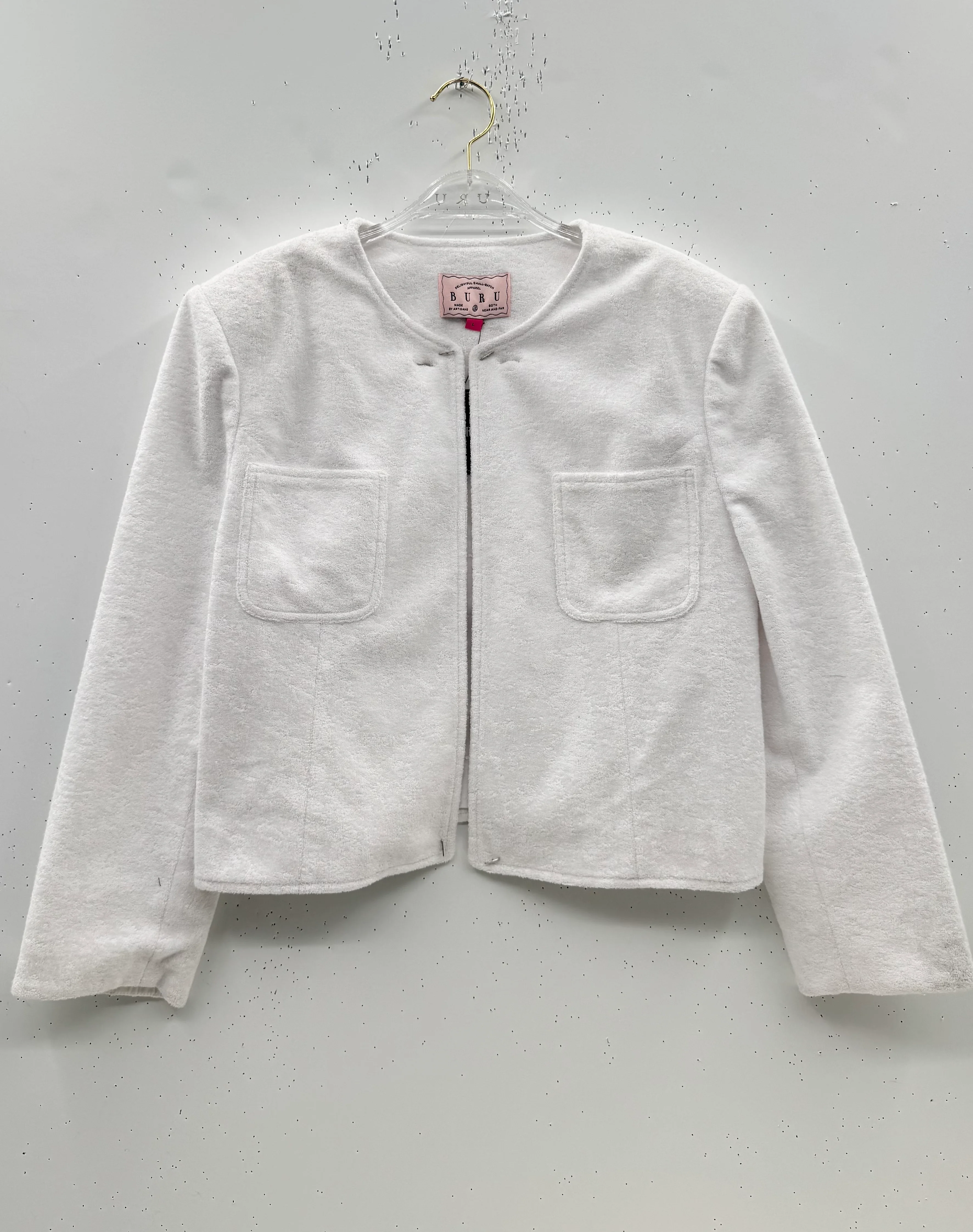 Poolside Blazer - White Terry Towel