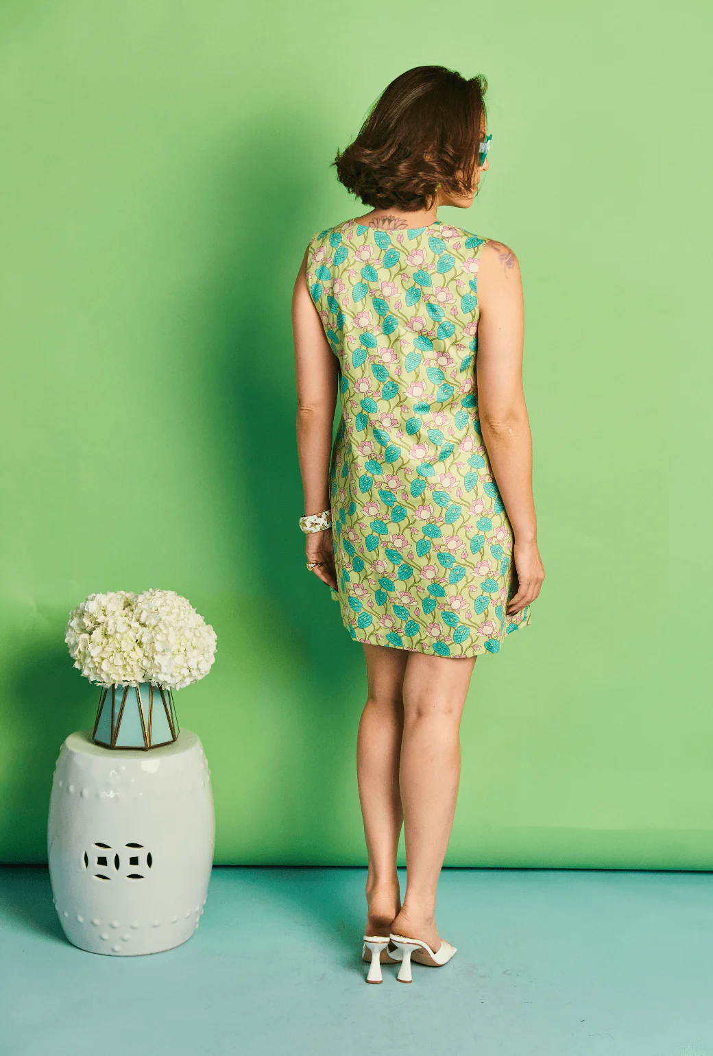 Scallop Shift Dress - Lotus Floral - Image 4