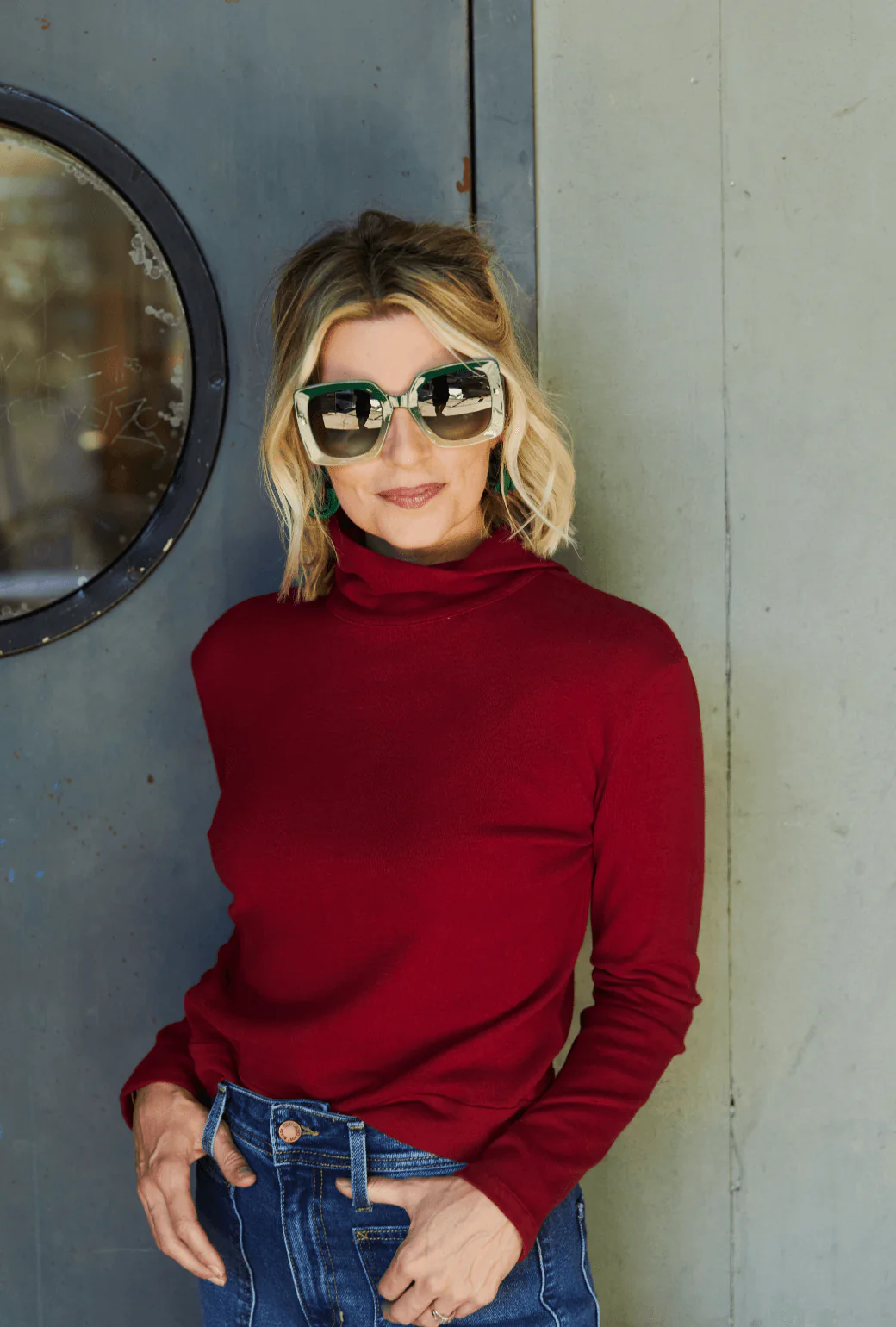 Diane Turtleneck - Garnet - Image 2