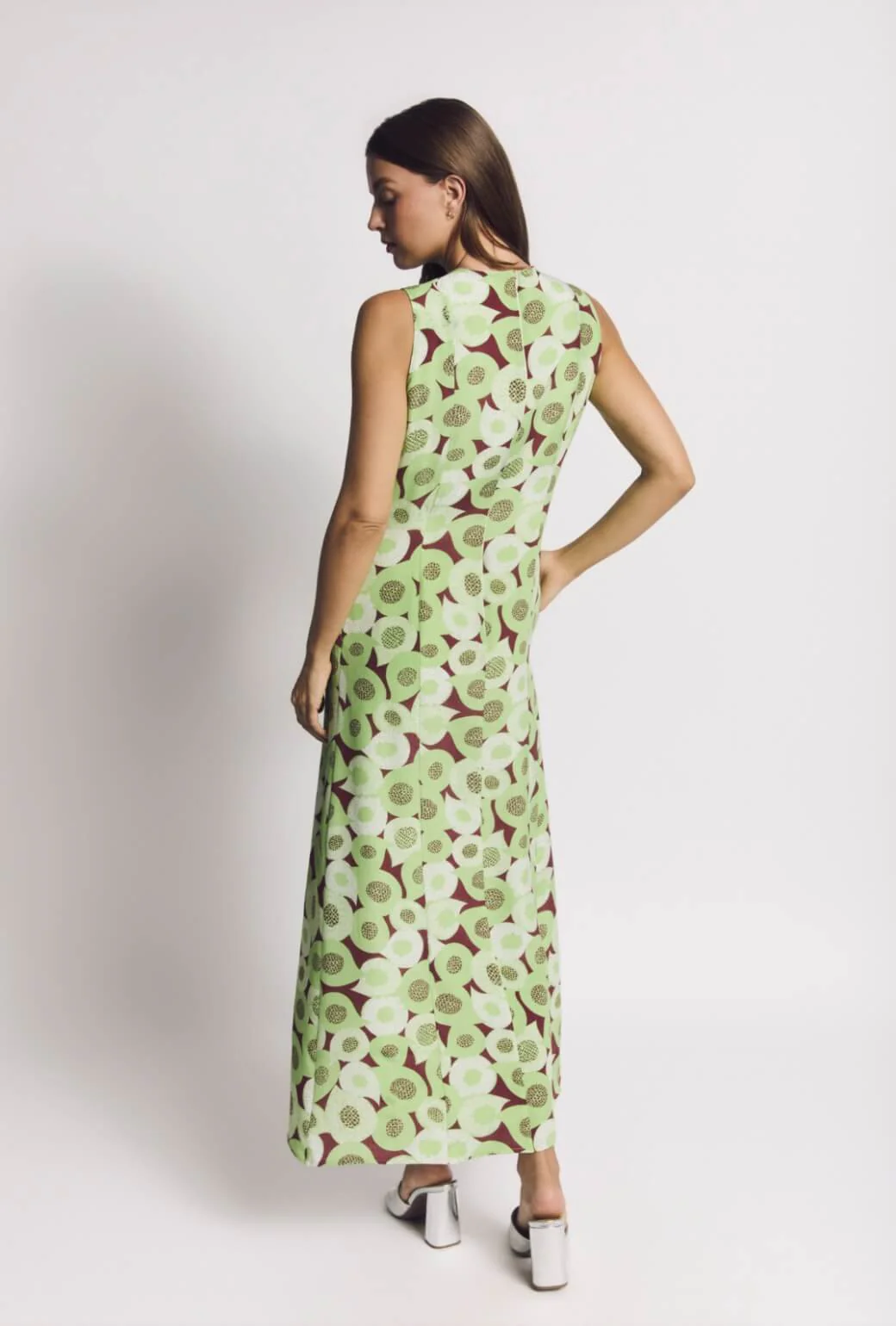 Sleeveless Deco Dress MAXI - Avocados - Image 6