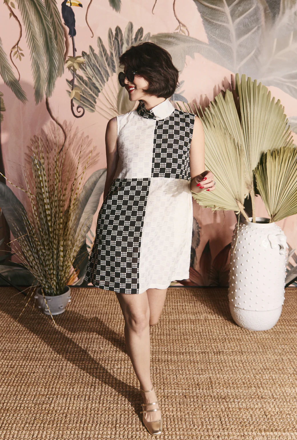 Sleeveless Mod Dress - Dice - Image 2