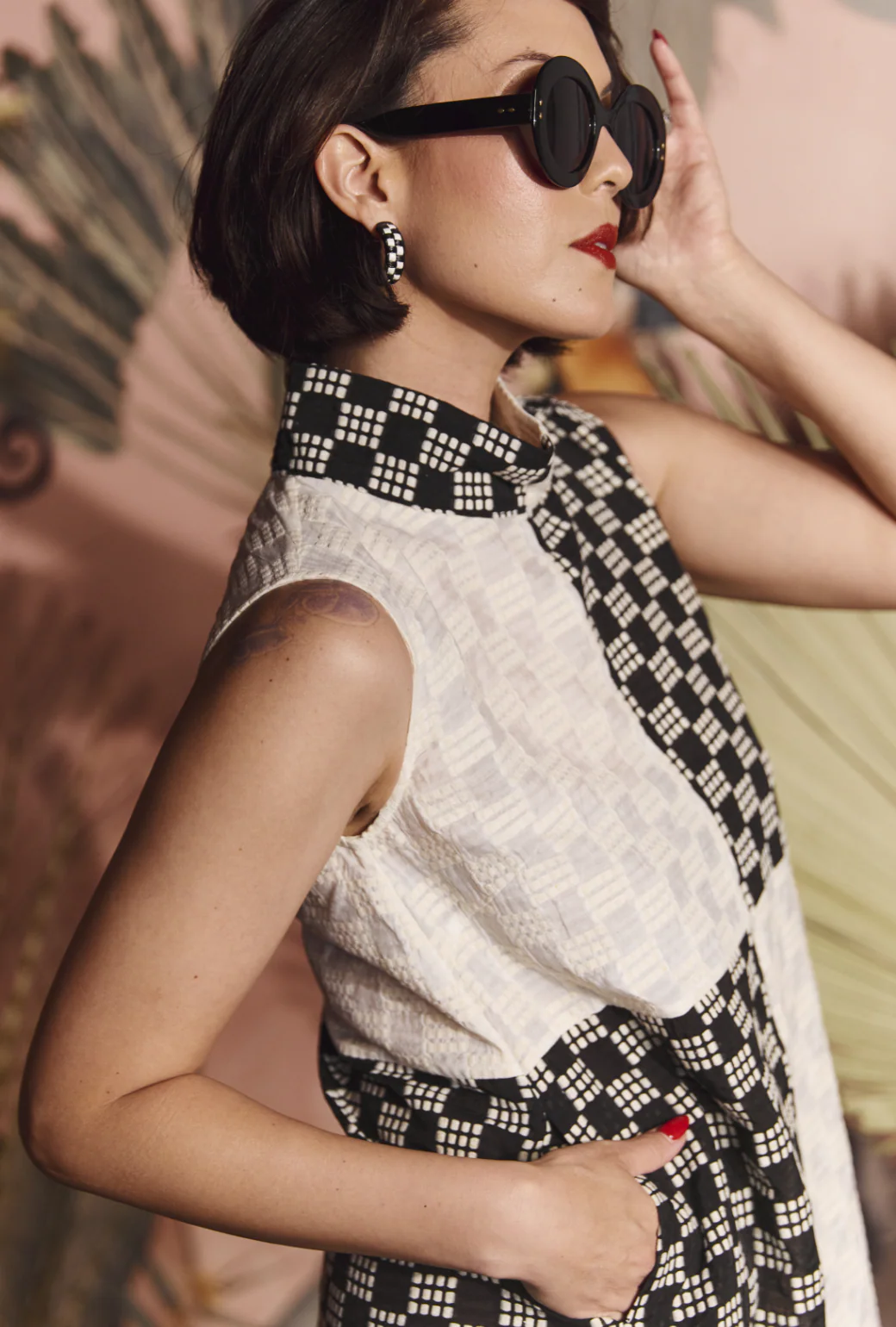 Sleeveless Mod Dress - Dice - Image 4