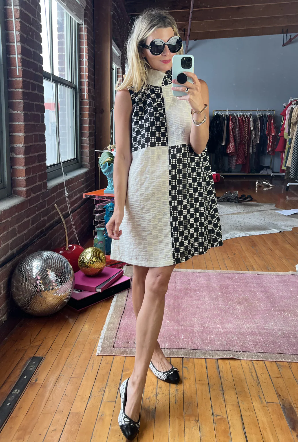 Sleeveless Mod Dress - Dice - Image 9
