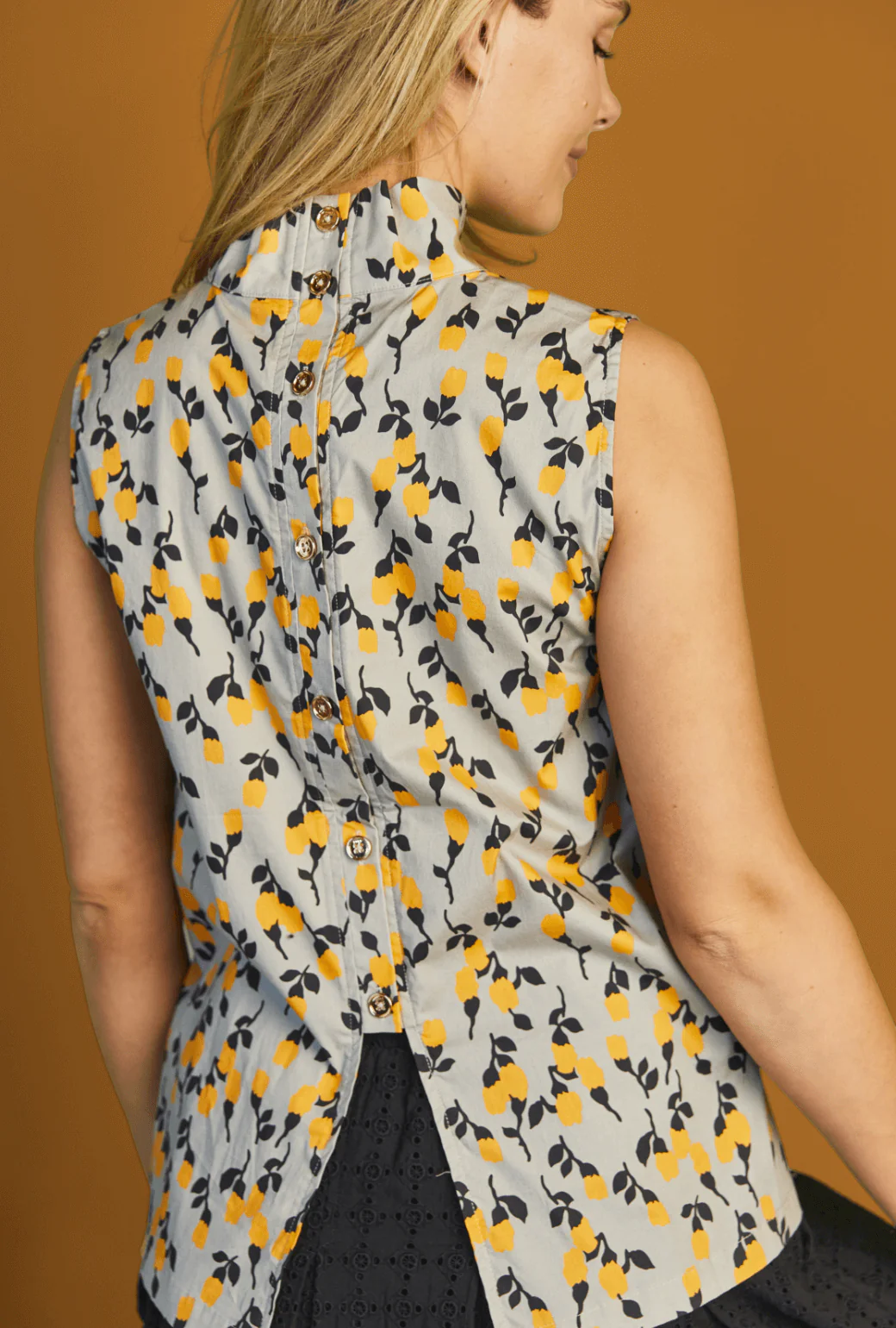 Sleeveless Mod Top - Persimmon Floral - Image 3