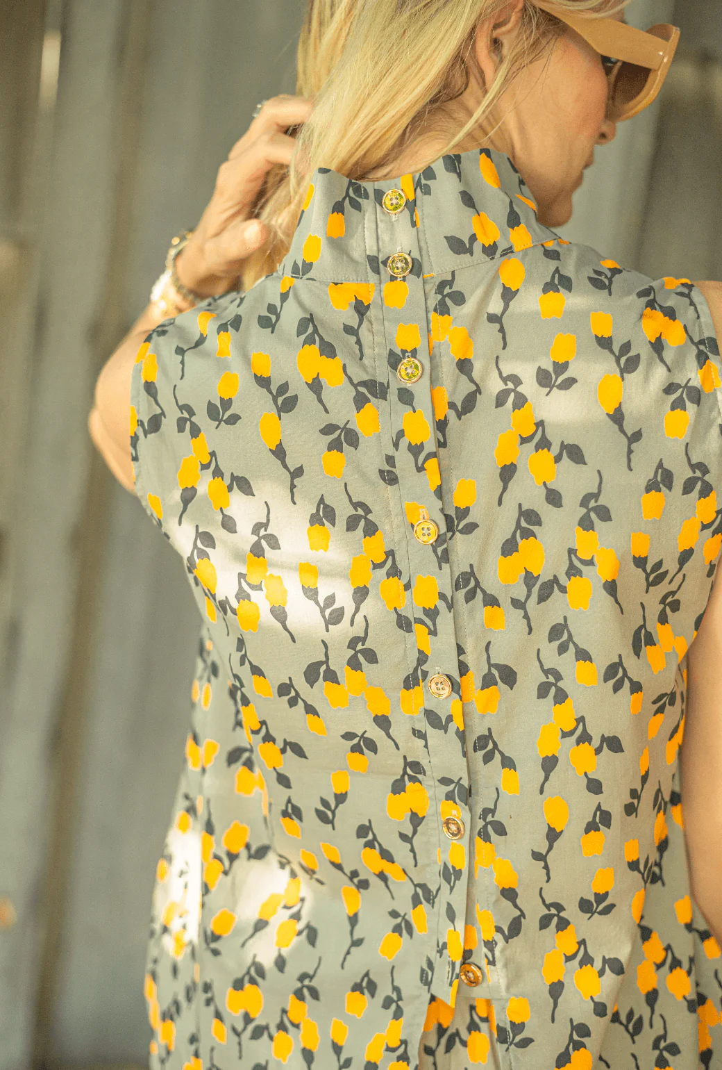 Sleeveless Mod Top - Persimmon Floral - Image 8