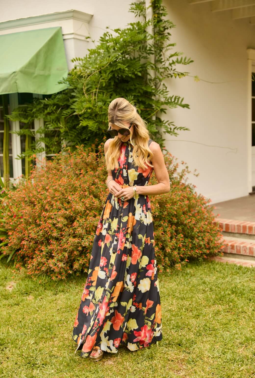 Sleeveless Shirtdress MAXI - Hibiscus - Image 6