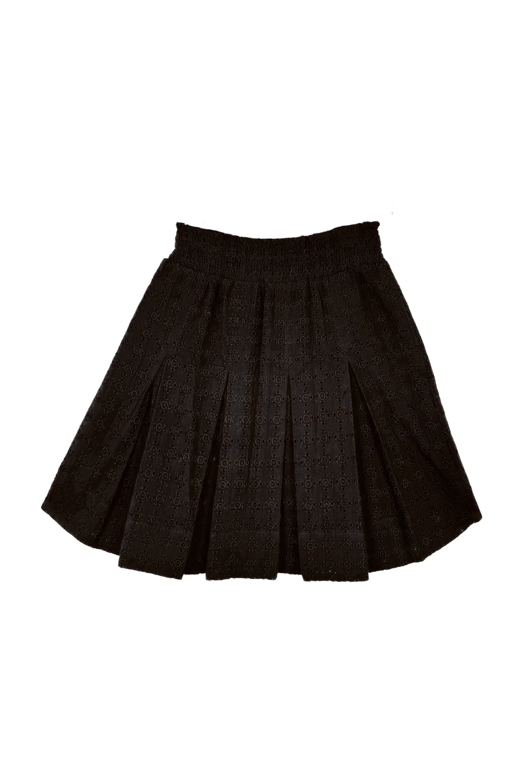 Smocked MINI Skirt - Black Eyelet - Image 2