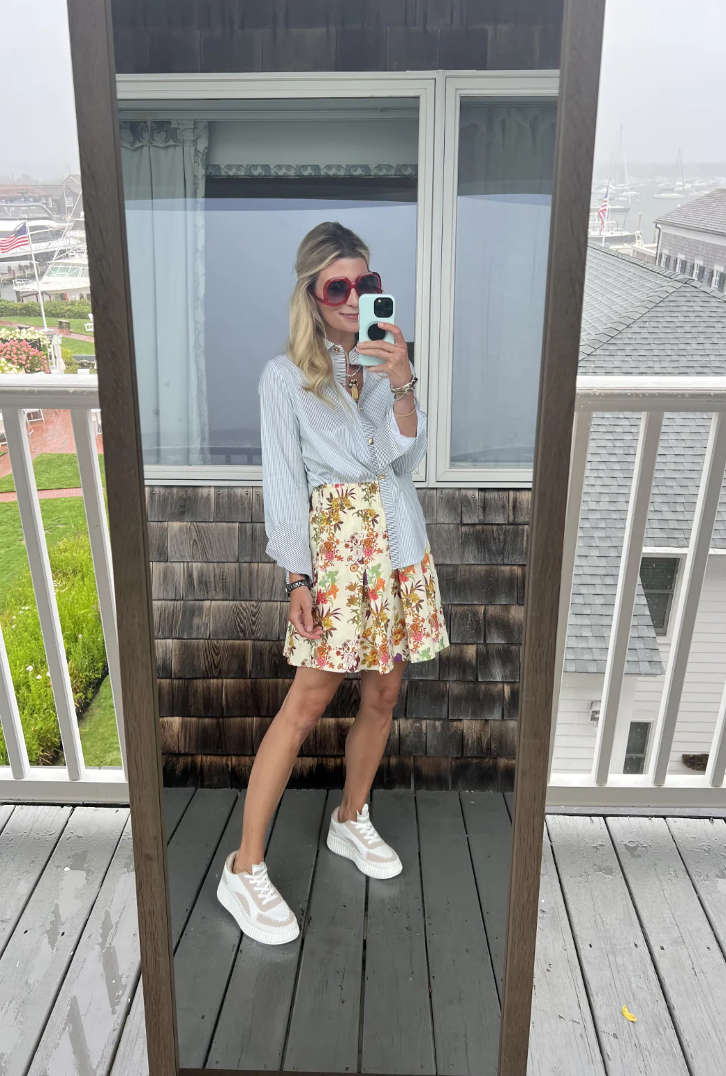 Smocked MINI Skirt - Ivory Botanicals - Image 10