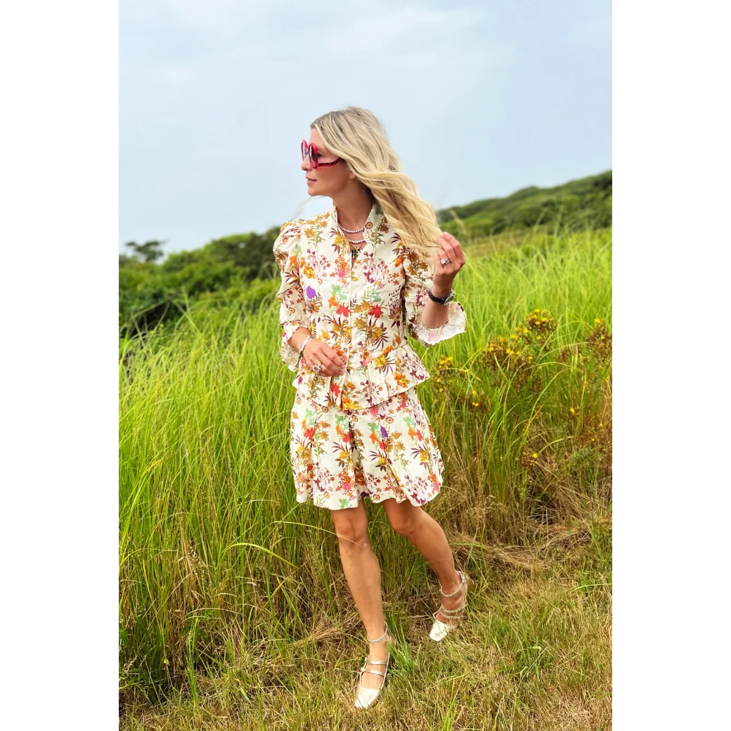Smocked MINI Skirt - Ivory Botanicals - Image 12