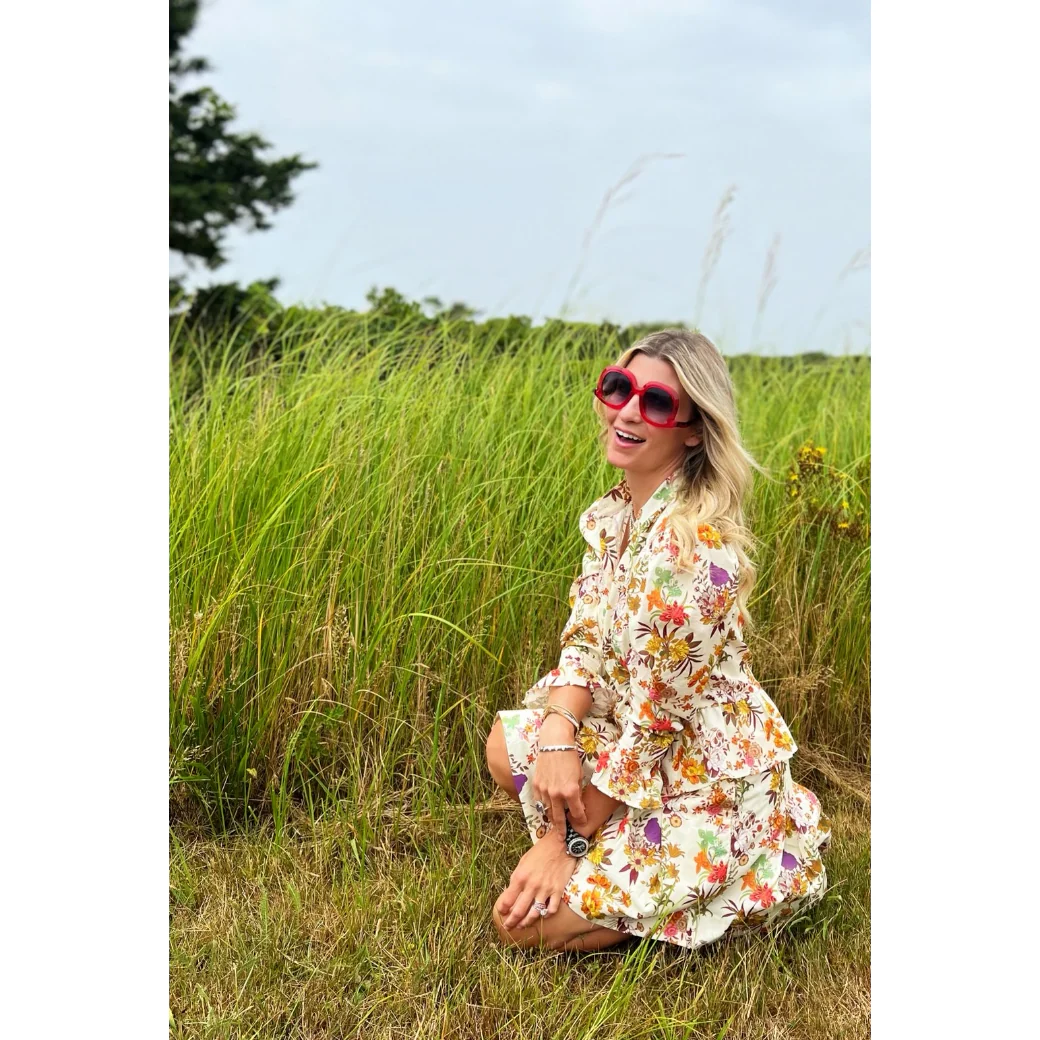 Smocked MINI Skirt - Ivory Botanicals - Image 13