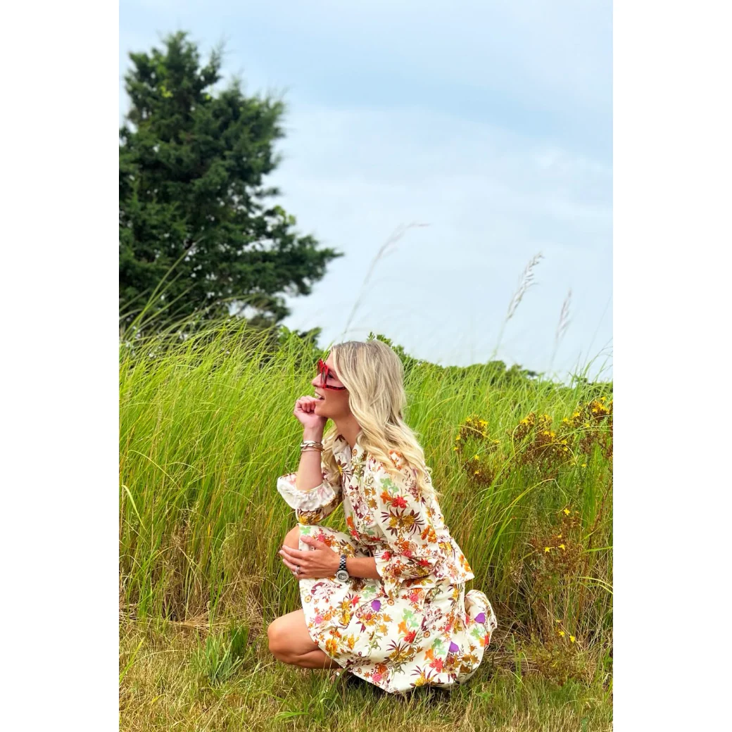 Smocked MINI Skirt - Ivory Botanicals - Image 15