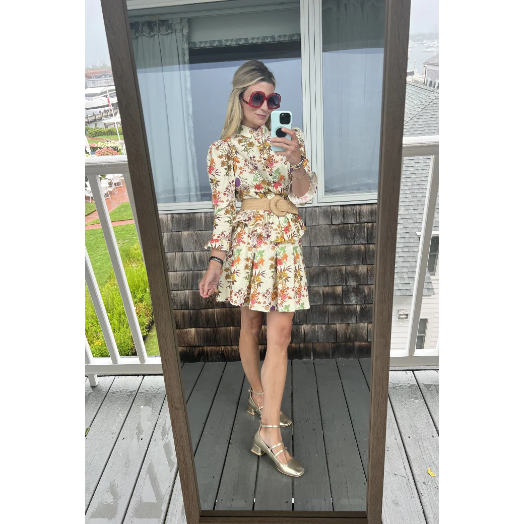 Smocked MINI Skirt - Ivory Botanicals - Image 16