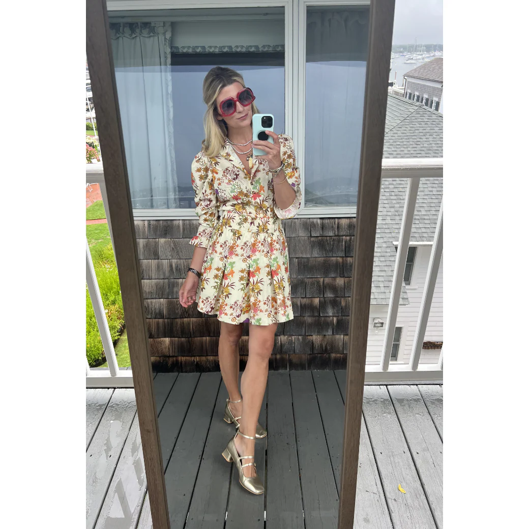 Smocked MINI Skirt - Ivory Botanicals - Image 17