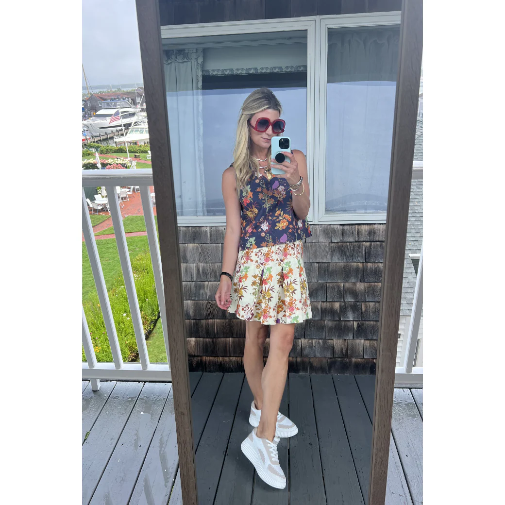 Smocked MINI Skirt - Ivory Botanicals - Image 18