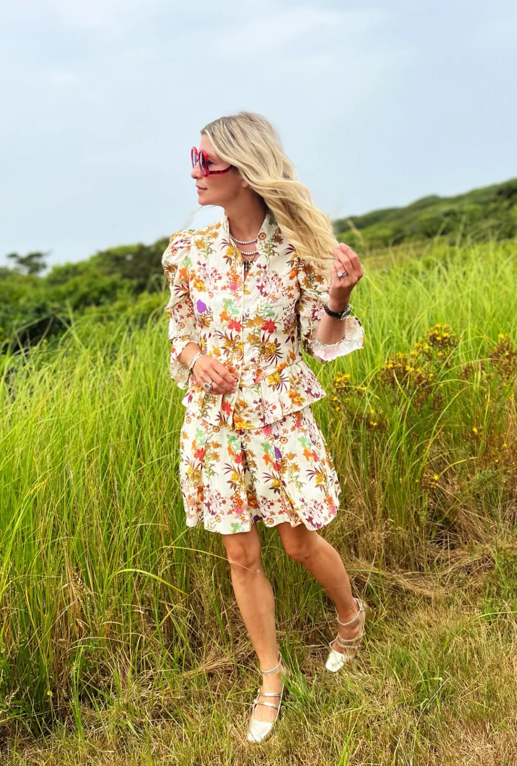 Smocked MINI Skirt - Ivory Botanicals - Image 4