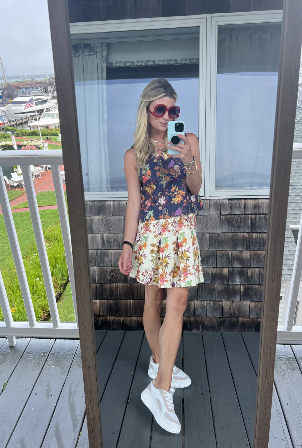 Smocked MINI Skirt - Ivory Botanicals - Image 8