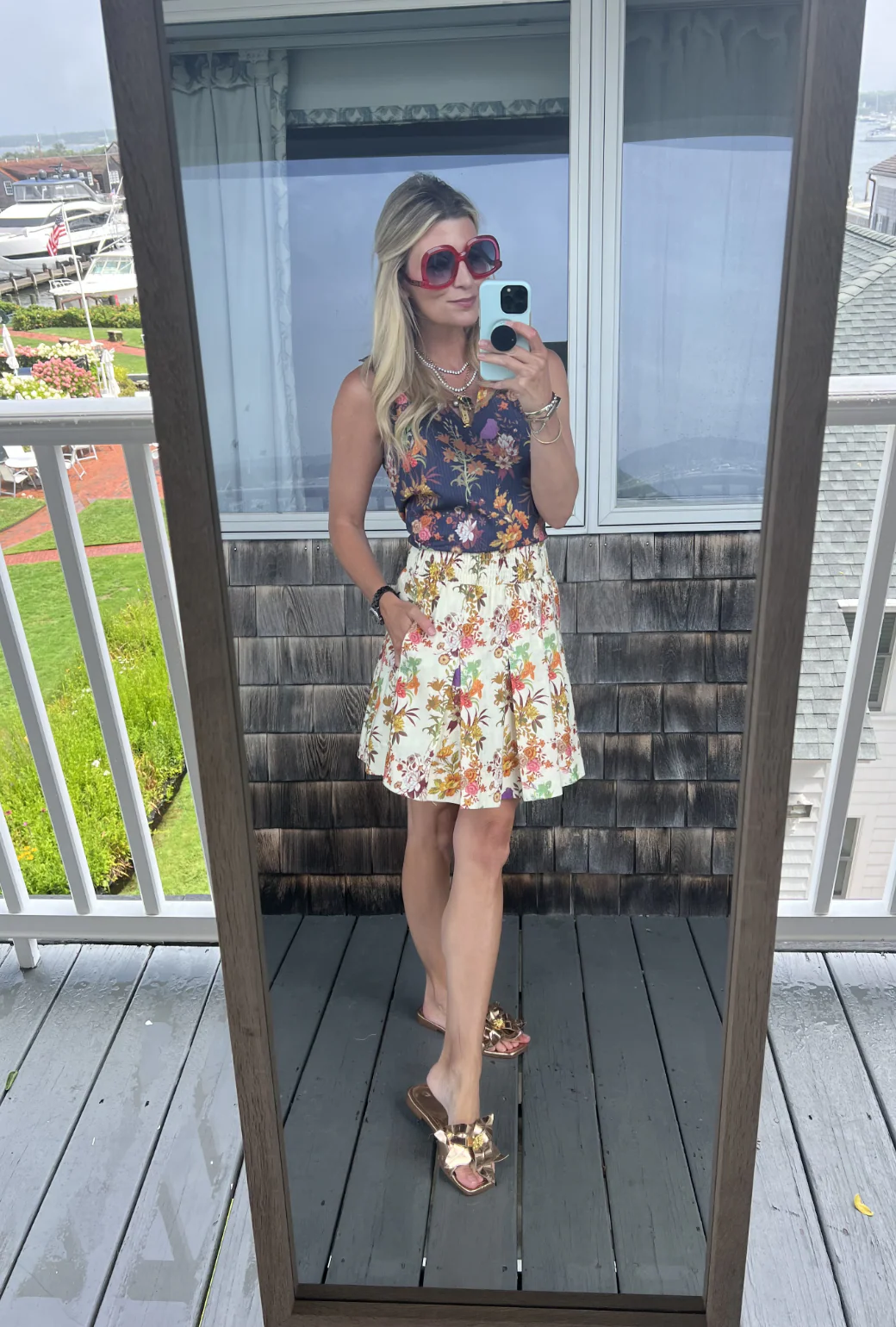 Smocked MINI Skirt - Ivory Botanicals - Image 9