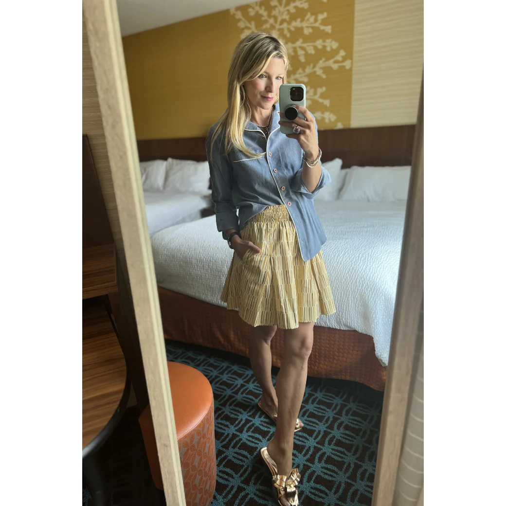 Smocked MINI Skirt - Matchstick - Image 14