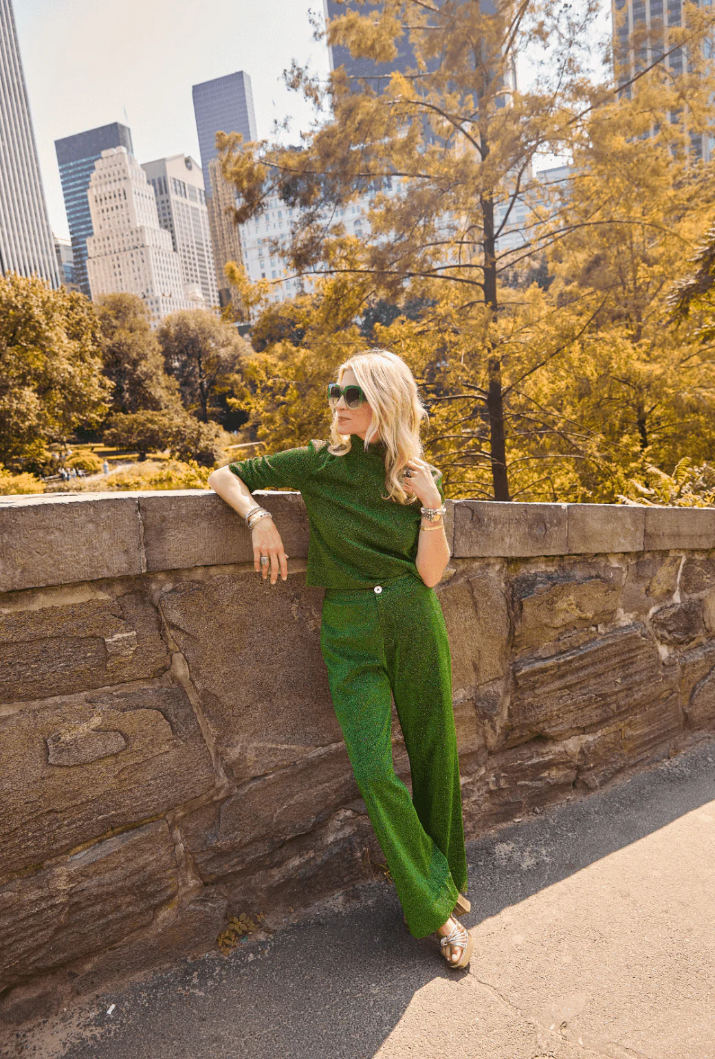 Sparkle Trousers - Green - Image 2