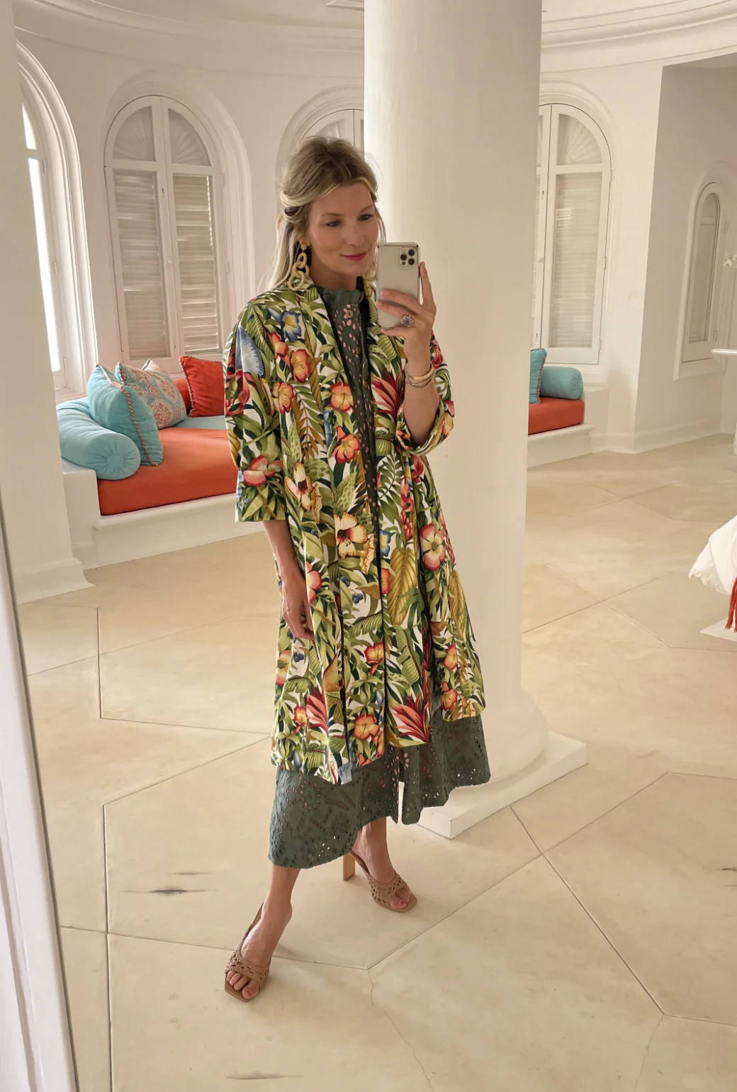 Swing Coat Knee Length - Botanicals - Image 7