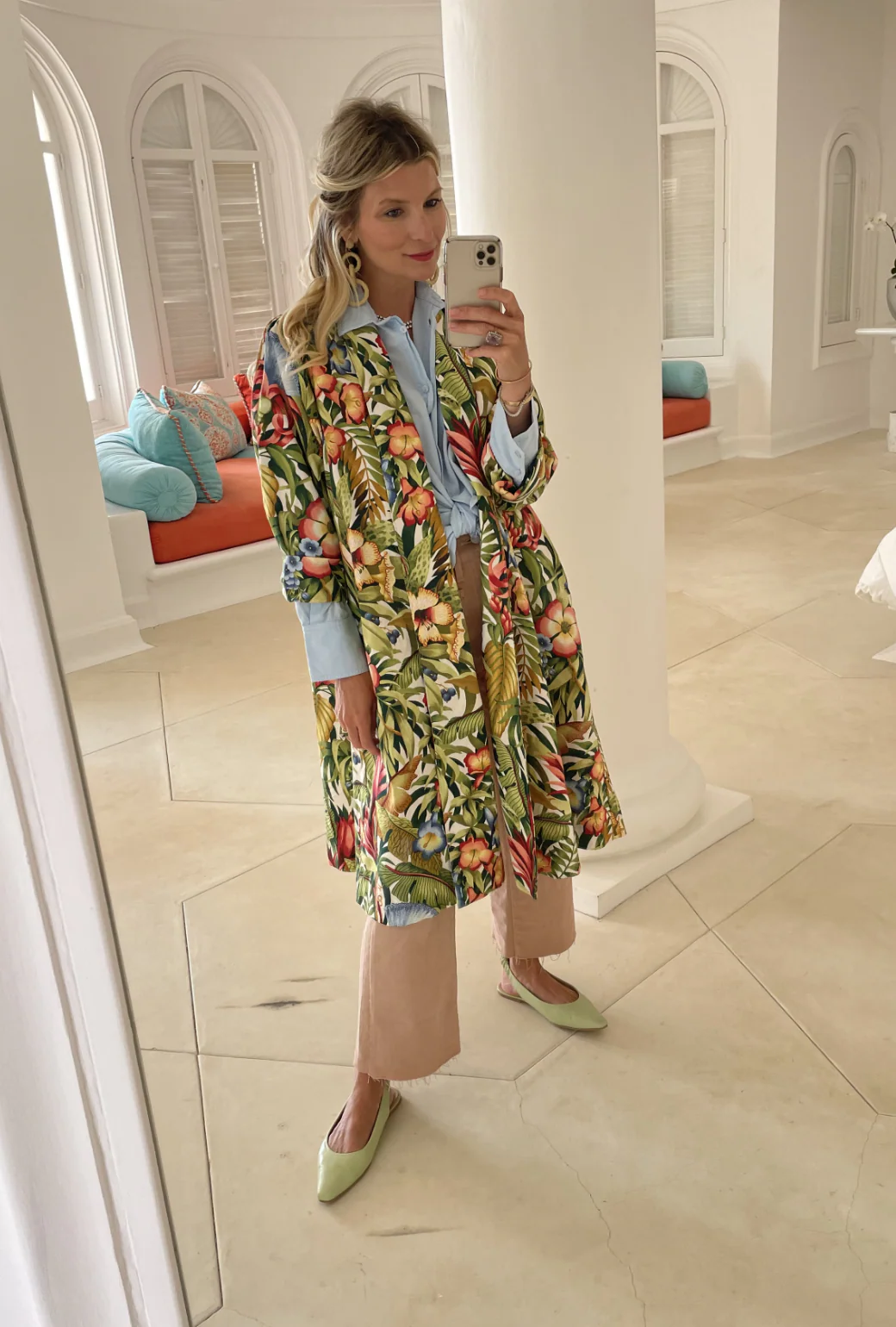 Swing Coat Knee Length - Botanicals - Image 8